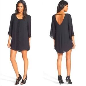 ASTR Shift Dress Deep V Back Loose Fit Womens Size Small